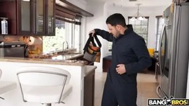 Cubbi Bounces on Repair Man’s Cock..