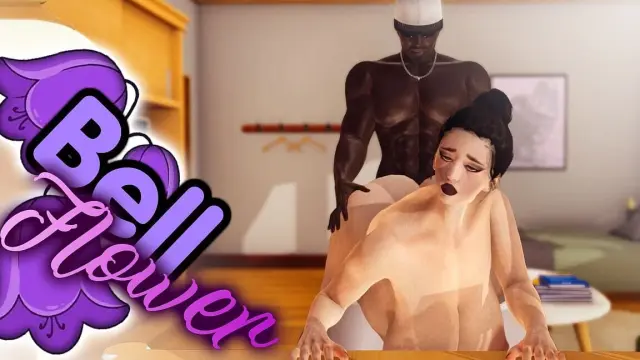 Bell Flower. Plus Size MILF Rides a Big Black Cock Sweetly