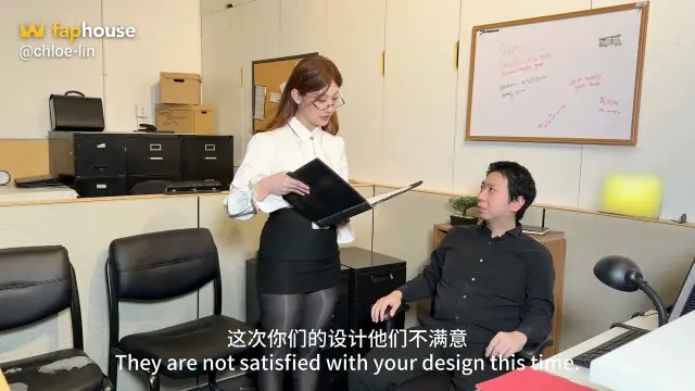 Horny Asian Lingerie Designer Chloe Lin Fuck Co-worker for Design Idea