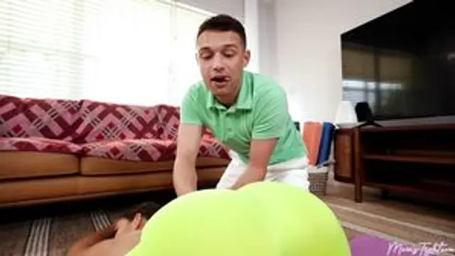 Katrina C gets a yoga workout and cock