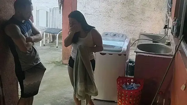 Wife Left and the Maid Couldn't Stop My Erect Dick
