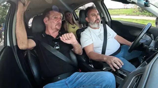 Carlos Urach Makes His Debut with Two Hot Babes Riding Shotgun with Ted.