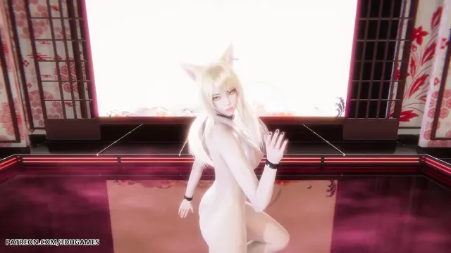 Mmd Gokuraku Jodo Ahri Sexy Striptease League of Legends Hentai Uncensored 4K 60fps