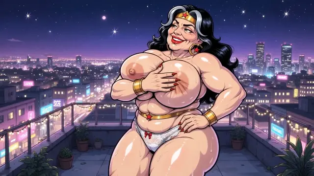 BBW Superwoman Rooftop Animation