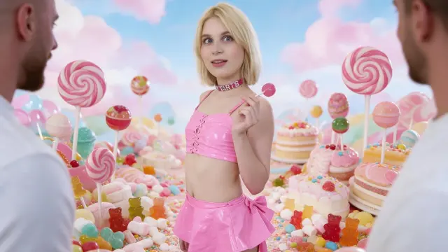 Candy Girl: Too Sweet For One - Marie tries first DP, anal and double creampie