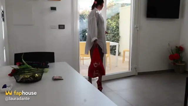 Multi-squirt Orgasm! Shopping Can Wait - My Kitchen Table Got Soaked Instead