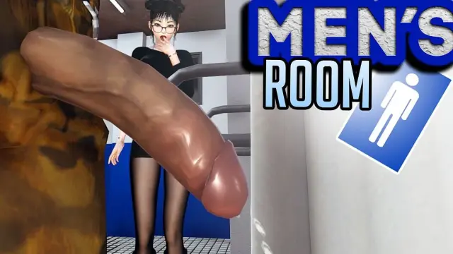 Men's Room, Cute Asian Girl Swallows Big Black Cock in a Public Toilet, Emptie41