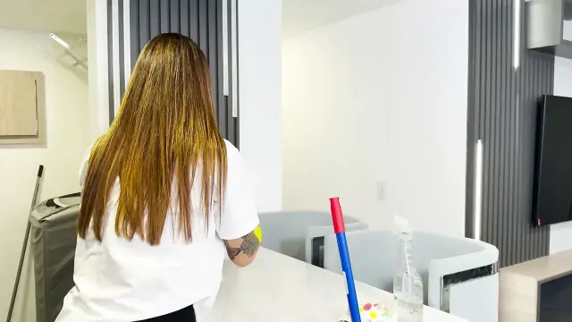 Business Man Creampies the Maid