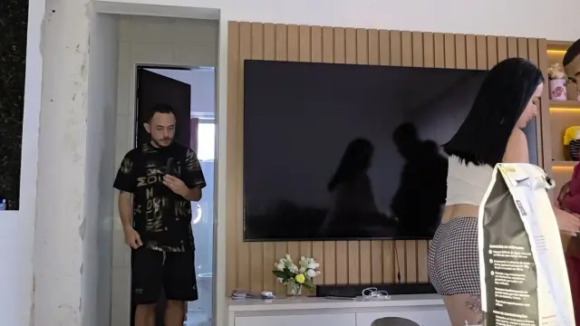 Hot Wife Seduces Delivery Guy While Husband Watches Everything