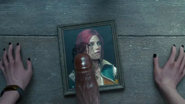 Ciri’s Nighttime Fun - Futanari Cum on Redhead Triss Portrait 3D Animation